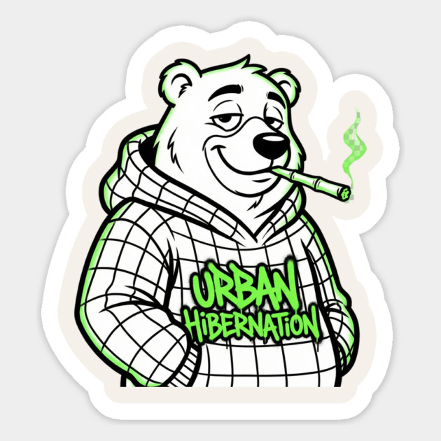 Urban Hibernation T-Shirt | Modern Streetwear Typography Tee | Urban Graphic Design Magnet by Muhammad Naveed Khan