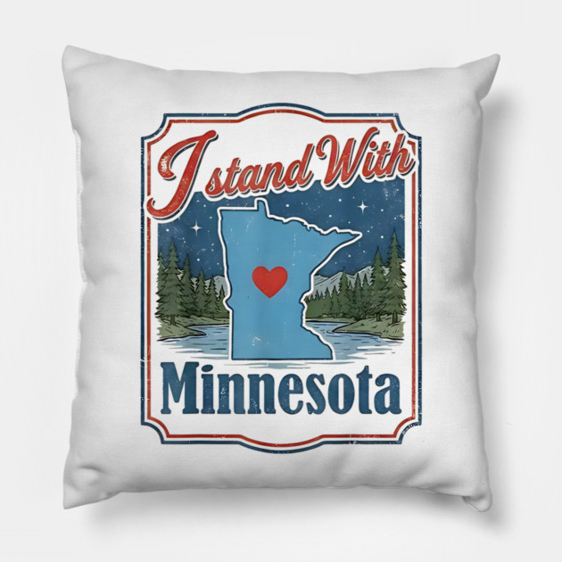 I-Stand-With-Minnesota Pillow by dtr_art