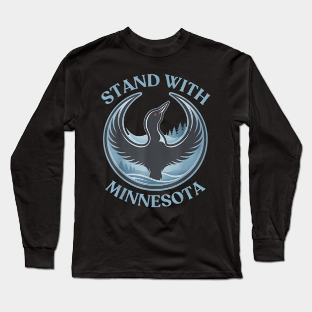I-Stand-With-Minnesota Long Sleeve T-Shirt by dtr_art
