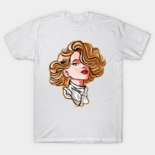 Blonde woman with beautiful face and good skin T-Shirt