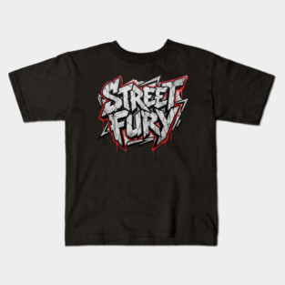 Street Fury T-Shirt | Bold Urban Streetwear Typography Tee | Power Graphic Design Kids T-Shirt