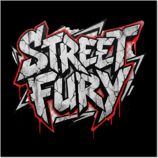 Street Fury T-Shirt | Bold Urban Streetwear Typography Tee | Power Graphic Design Posters and Art