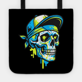 Skull T-Shirt | Bold Dark Streetwear Graphic Tee | Urban Edge Design Tote
