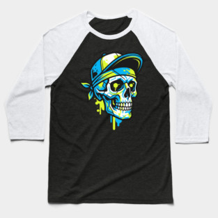 Skull T-Shirt | Bold Dark Streetwear Graphic Tee | Urban Edge Design Baseball T-Shirt
