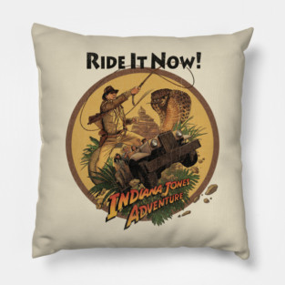 Indy the Ride Temple of Doom Anaheim California theme Park Attraction Pillow