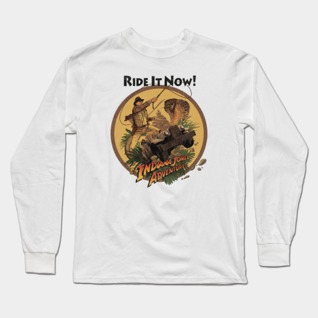 Indy the Ride Temple of Doom Anaheim California theme Park Attraction Long Sleeve T-Shirt by Joaddo