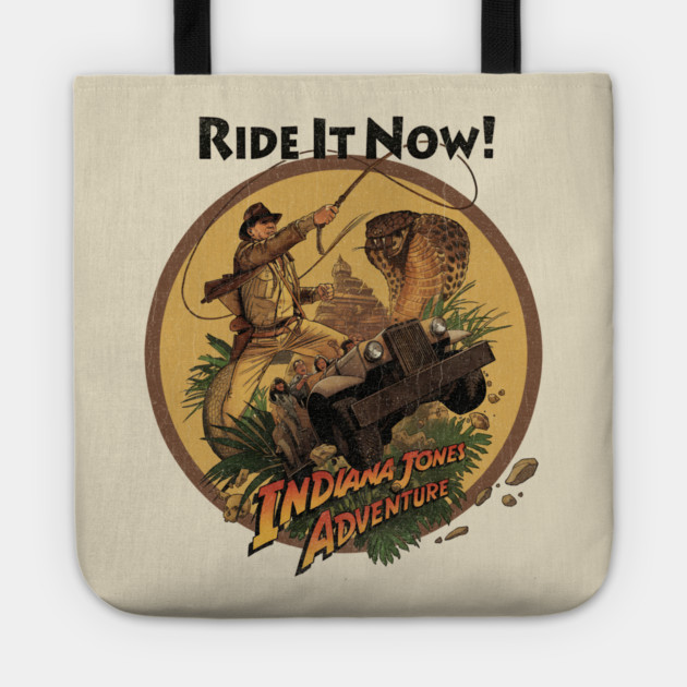 Indy the Ride Temple of Doom Anaheim California theme Park Attraction Tote by Joaddo
