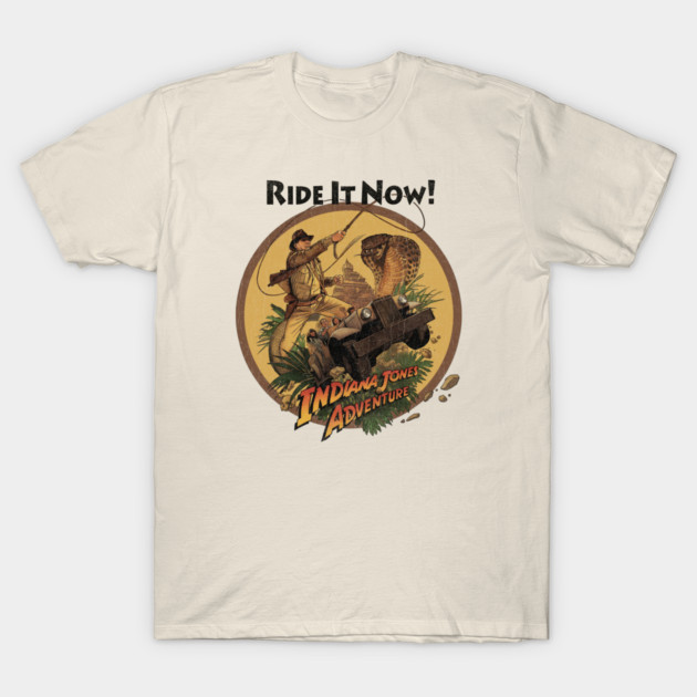 Indy the Ride Temple of Doom Anaheim California theme Park Attraction T-Shirt by Joaddo