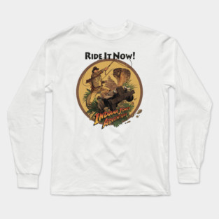 Indy the Ride Temple of Doom Anaheim California theme Park Attraction Long Sleeve T-Shirt
