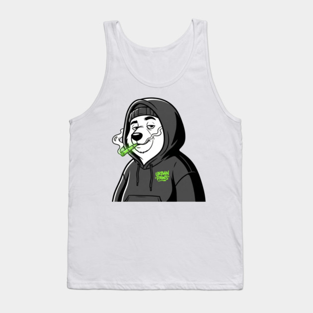 Urban Paws T-Shirt | Cool Streetwear Animal Graphic Tee | Bold Mascot Design Tank Top by Muhammad Naveed Khan