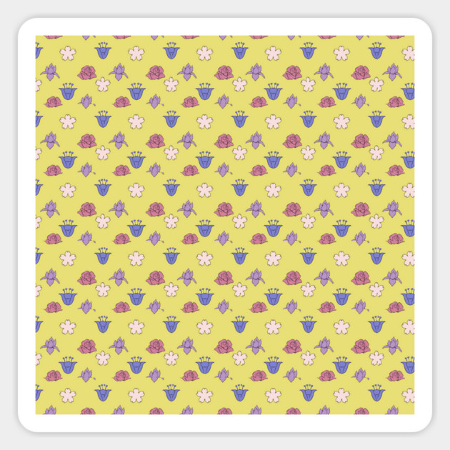 flowers pattern Magnet by droidmonkey