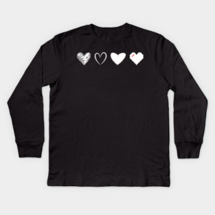 Valentine Hearts Kids Long Sleeve T-Shirt