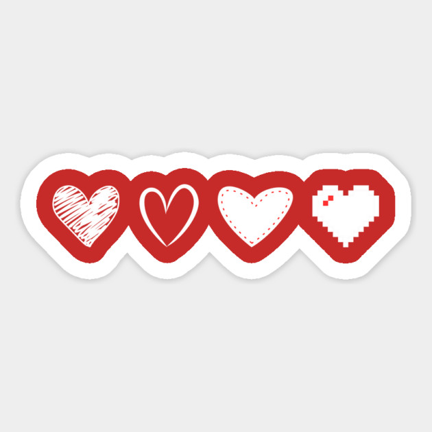 Valentine Hearts Magnet by Creatifly Graphic Tees