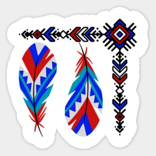 In tribal feathers Sticker