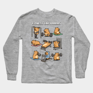Fitness Capybaras Long Sleeve T-Shirt