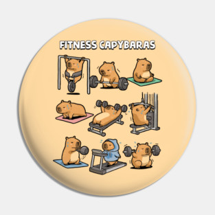 Fitness Capybaras Pin