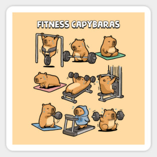 Fitness Capybaras Magnet