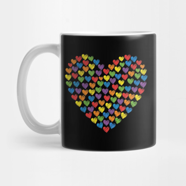 Colorful Rainbow Hearts by Creatifly Graphic Tees