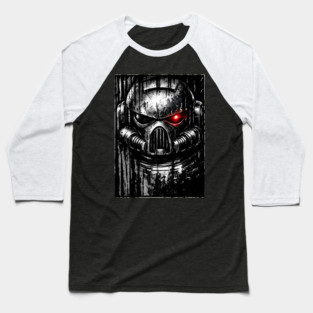Battle Worn Space Marine Helmet Sci-Fi Baseball T-Shirt