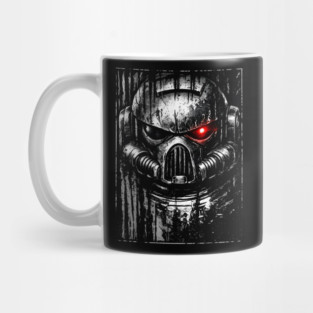 Battle Worn Space Marine Helmet Sci-Fi Mug