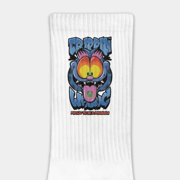 Proud to Be a Problem - Trippy Cat Meme Streetwear by Wrong