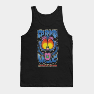 Trippin’ Psychedelic Cat - Funny Trippy Streetwear Tank Top