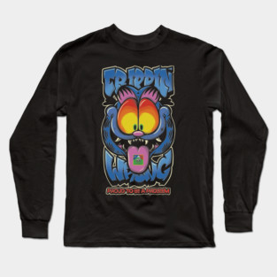 Trippin’ Psychedelic Cat - Funny Trippy Streetwear Long Sleeve T-Shirt