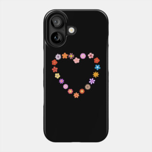 Floral Heart Cute Colorful Flowers Phone Case