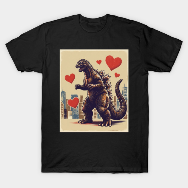 Valentine Monster With Hearts T-Shirt by Creatifly Graphic Tees