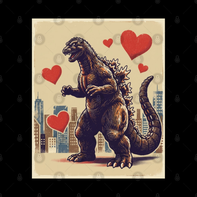 Valentine Monster With Hearts by Creatifly Graphic Tees