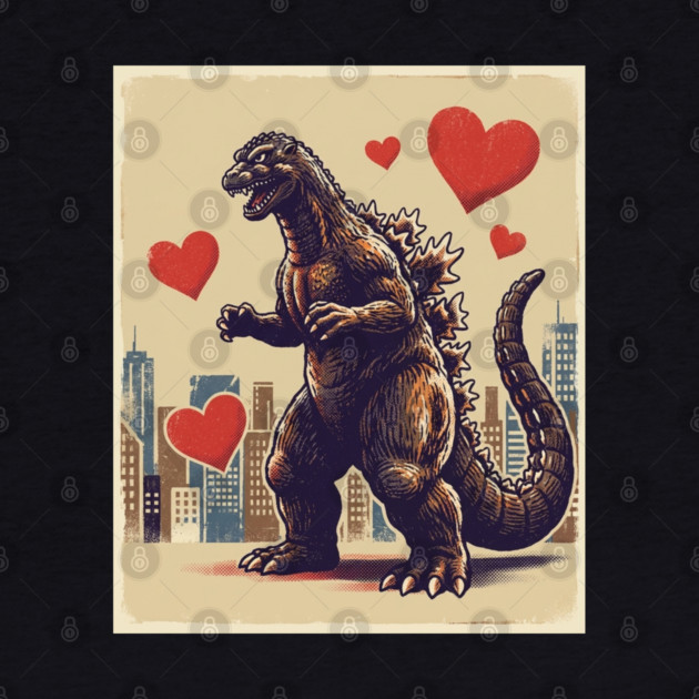 Valentine Monster With Hearts by Creatifly Graphic Tees