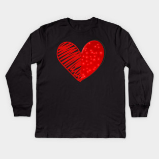 Valentine Heart Love Kids Long Sleeve T-Shirt