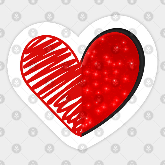 Valentine Heart Love Sticker by Creatifly Graphic Tees