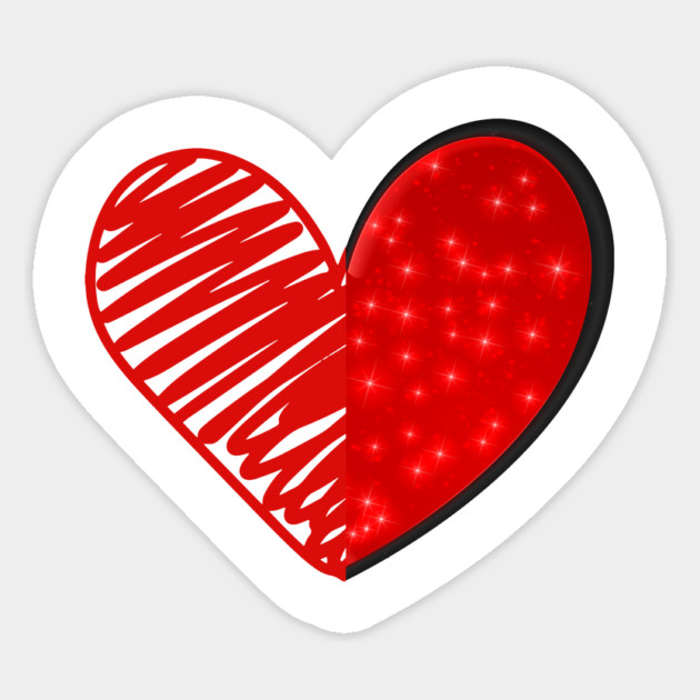 Valentine Heart Love Magnet by Creatifly Graphic Tees