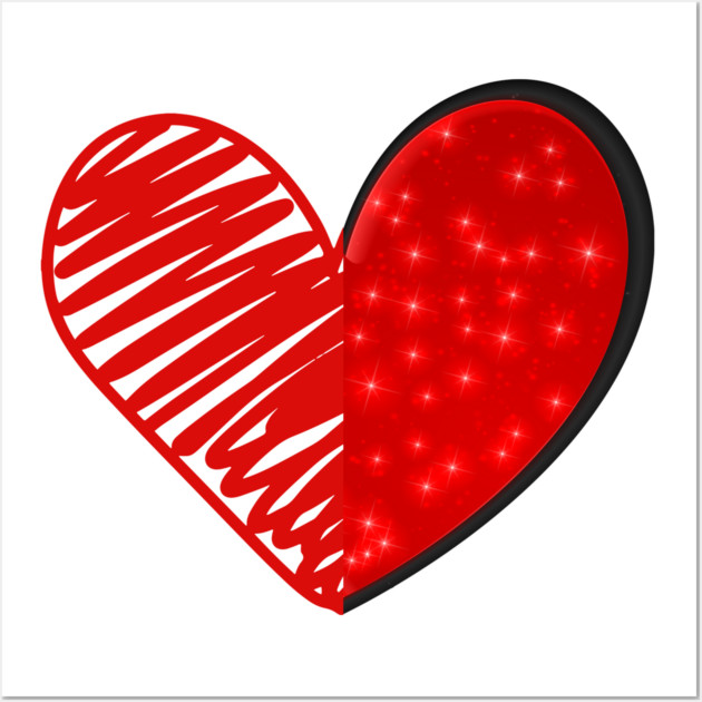 Valentine Heart Love Wall Art by Creatifly Graphic Tees