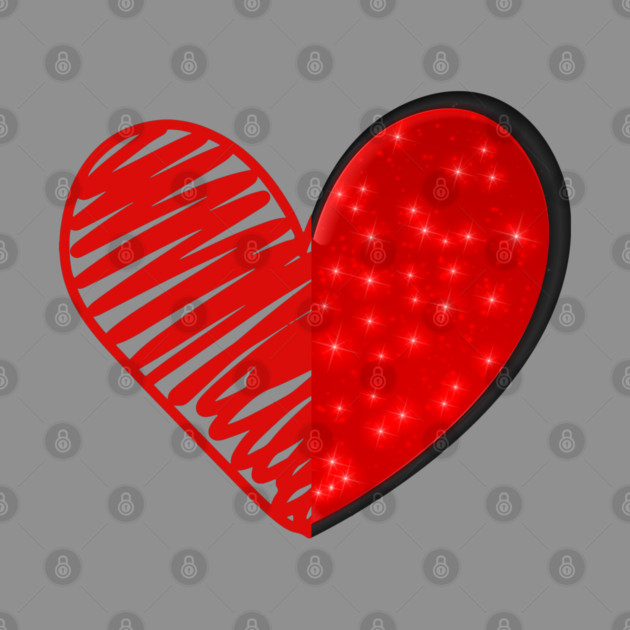 Valentine Heart Love by Creatifly Graphic Tees