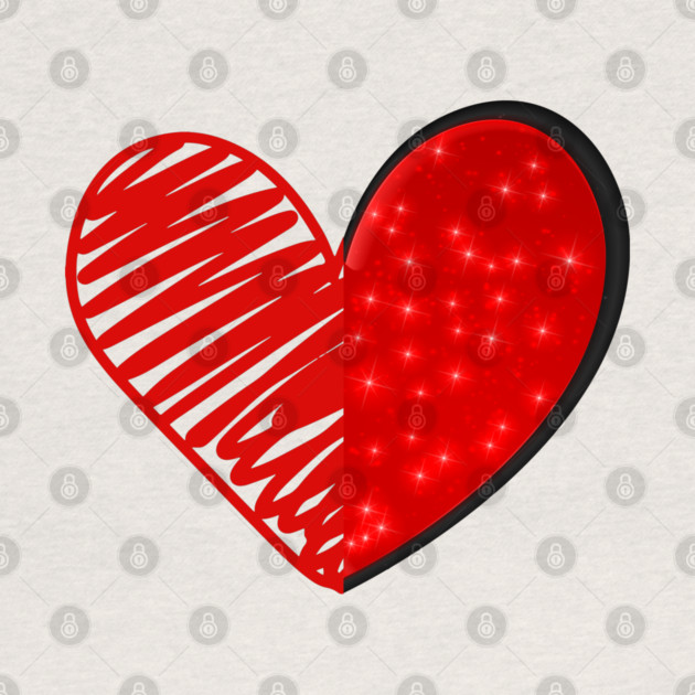 Valentine Heart Love by Creatifly Graphic Tees