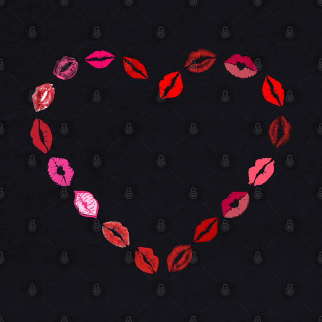 Lipstick Kiss Heart by Creatifly Graphic Tees
