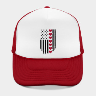 Valentine's Day American Flag Hat