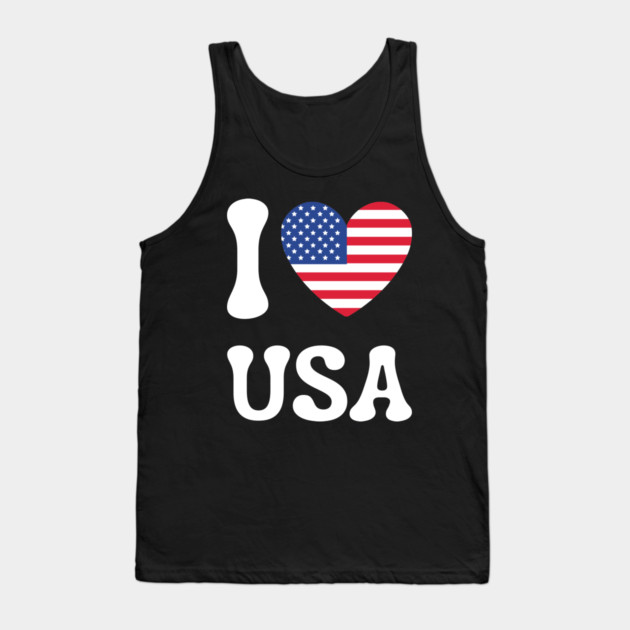 I Love Usa Tank Top by Creatifly Graphic Tees