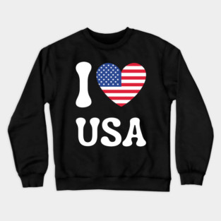 I Love Usa Crewneck Sweatshirt