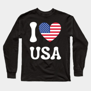 I Love Usa Long Sleeve T-Shirt