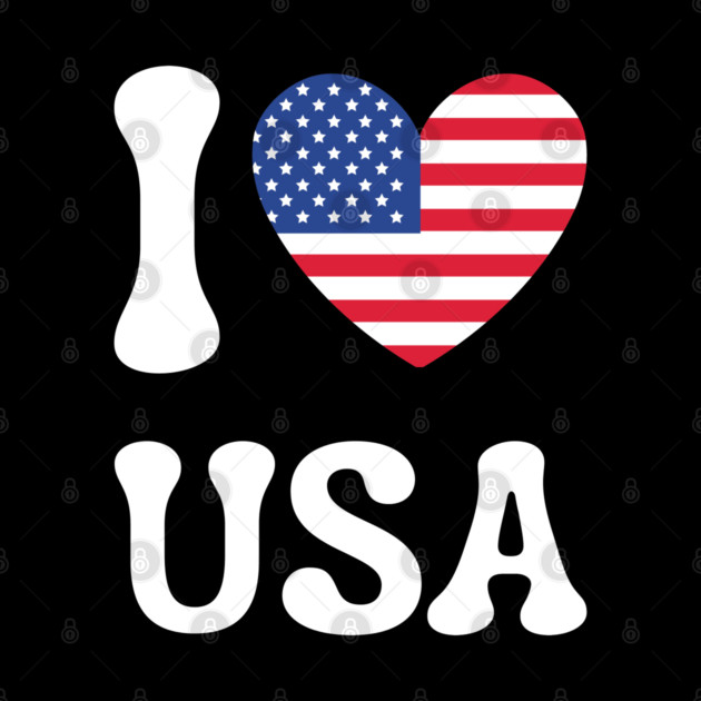 I Love Usa by Creatifly Graphic Tees