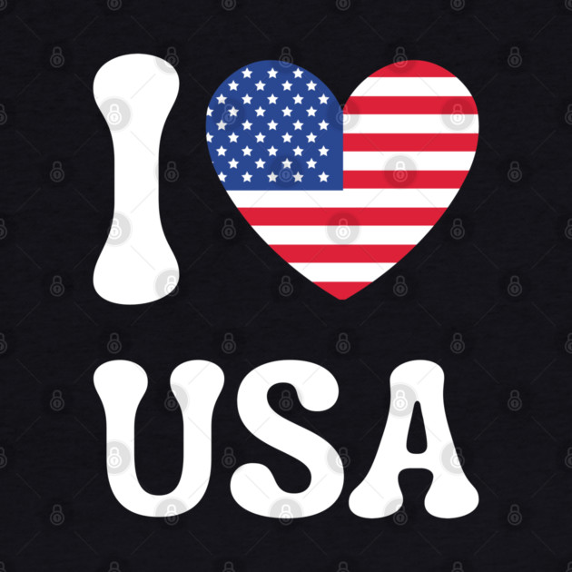I Love Usa by Creatifly Graphic Tees