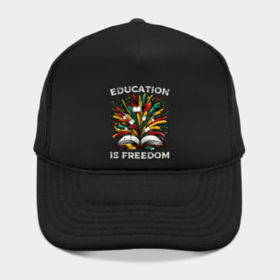 Black History Education Is Freedom Books Black Women Reading Book Hat