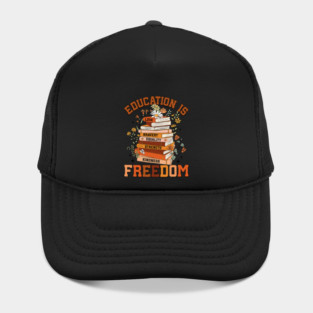 Black History Education Is Freedom Books Black Women Reading Book Hat