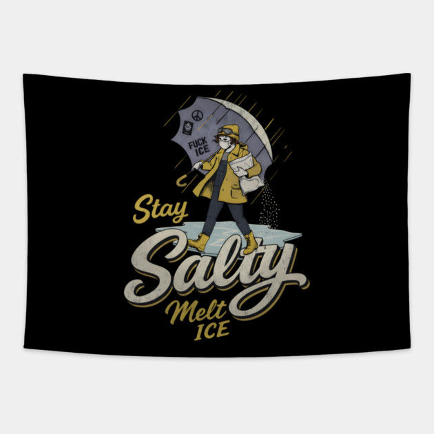 Stay-Salty-Melt-Ice Tapestry by dtr_art