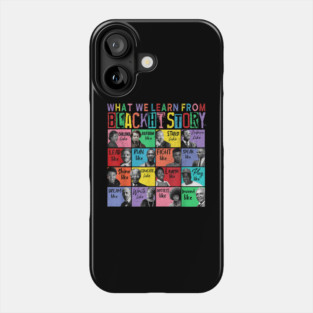 What We Learn From Black History Human Rights African - Black History Month Phone Case