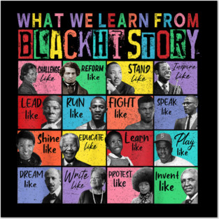What We Learn From Black History Human Rights African - Black History Month Posters and Art