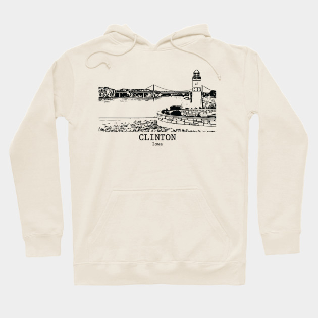 Clinton - Iowa Hoodie by Lakeric